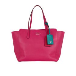 Swing Tote Bag, Leather, Pink, 354397498879, DB, 3*
